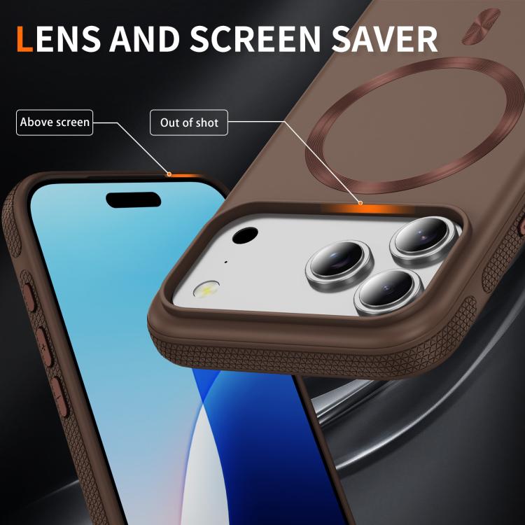 For iPhone 17 Pro Imitation Original CD Texture Magsafe PC Hybrid TPU Phone Case