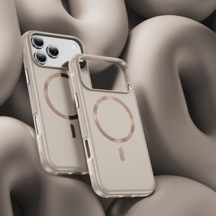 For iPhone 17 Pro Imitation Original CD Texture Magsafe PC Hybrid TPU Phone Case