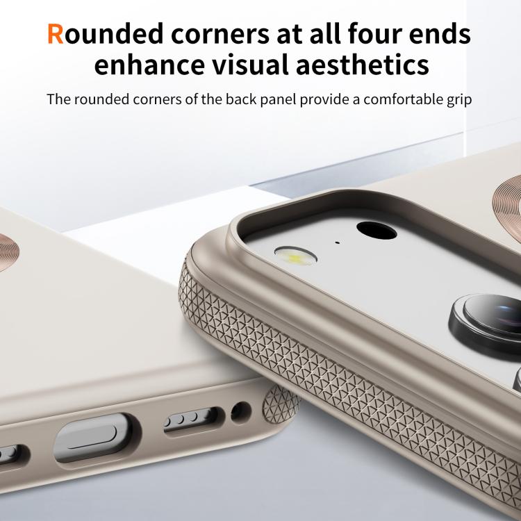 For iPhone 17 Pro Imitation Original CD Texture Magsafe PC Hybrid TPU Phone Case