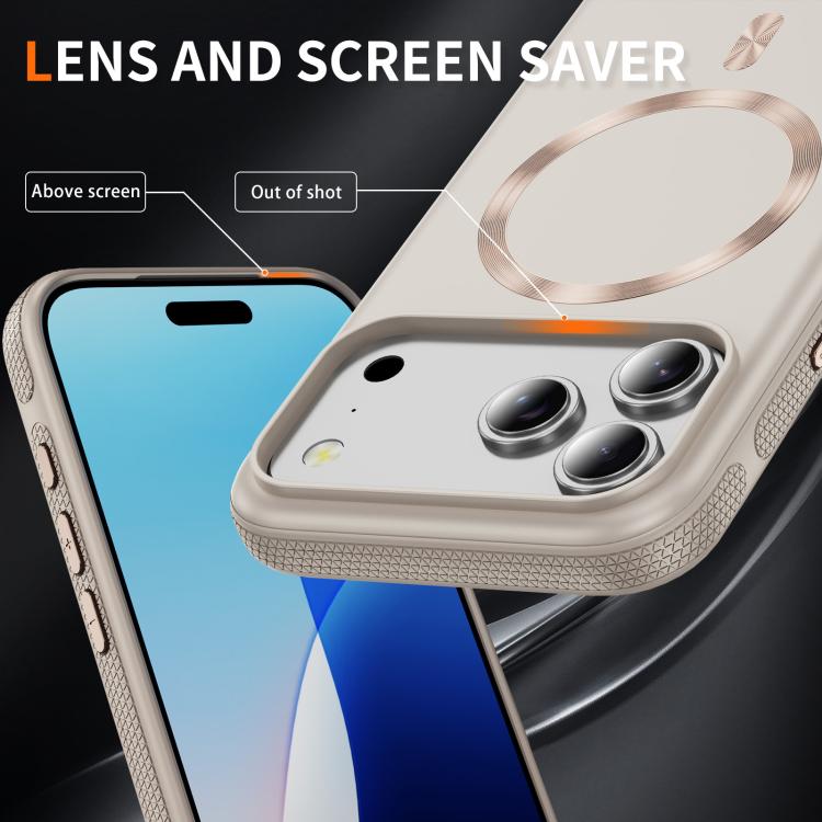 For iPhone 17 Pro Imitation Original CD Texture Magsafe PC Hybrid TPU Phone Case