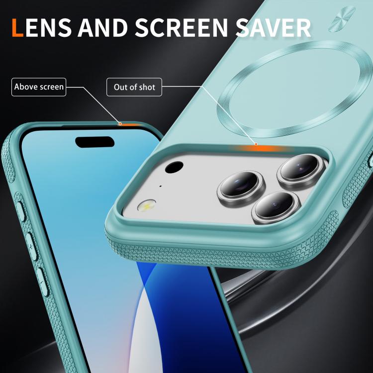 For iPhone 17 Pro Imitation Original CD Texture Magsafe PC Hybrid TPU Phone Case