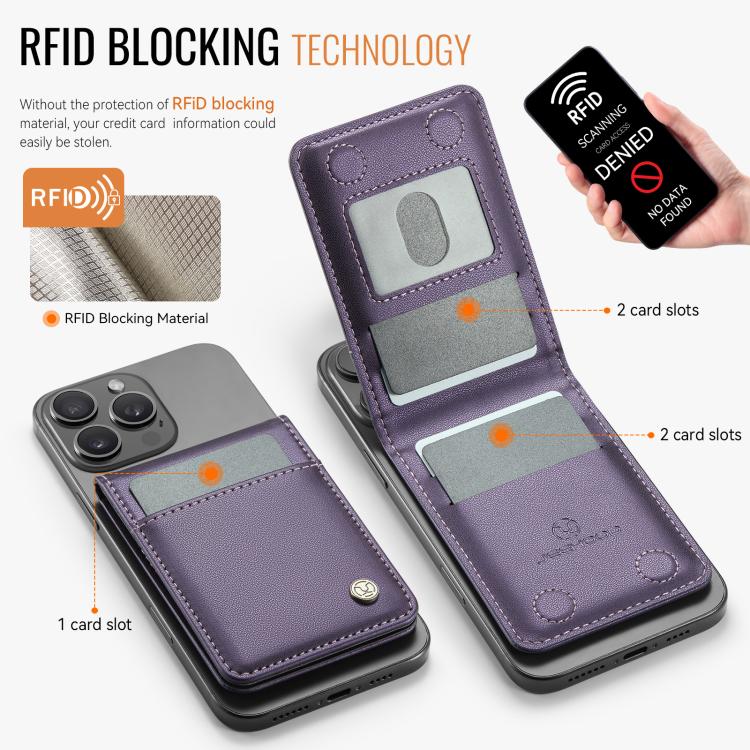 JEEHOOD J06 British Style RFID Magnetic Card Bag