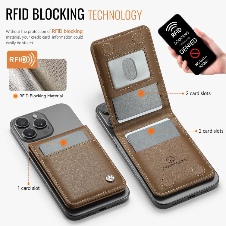 JEEHOOD J06 British Style RFID Magnetic Card Bag