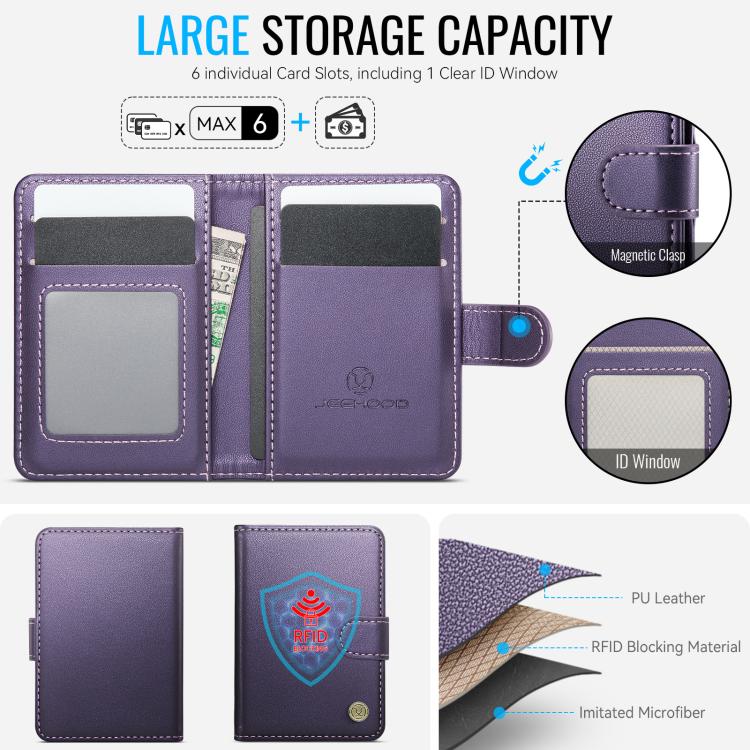 JEEHOOD J09 RFID Magnetic Buckle Card Bag