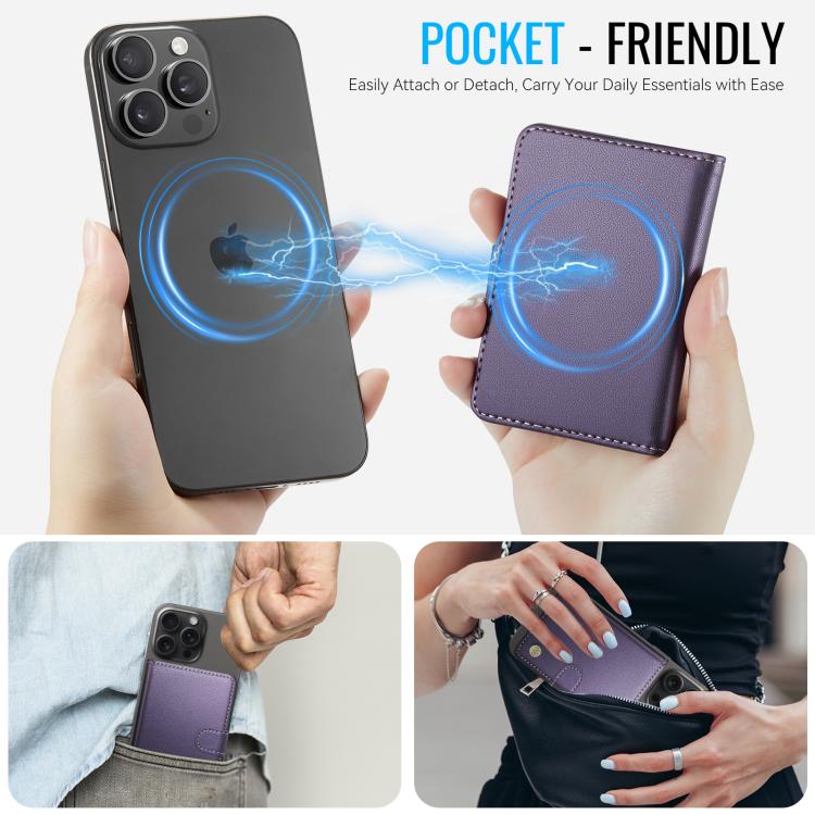 JEEHOOD J09 RFID Magnetic Buckle Card Bag