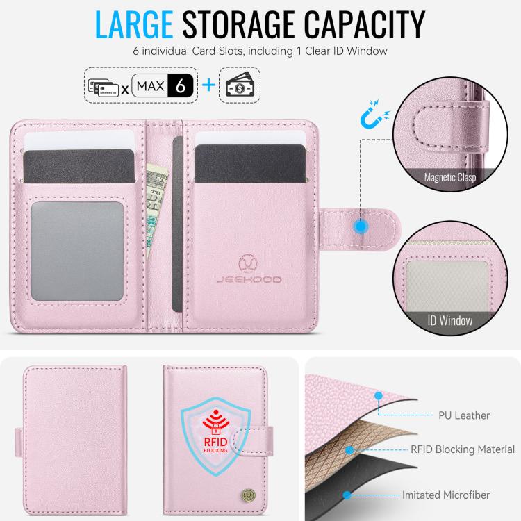 JEEHOOD J09 RFID Magnetic Buckle Card Bag