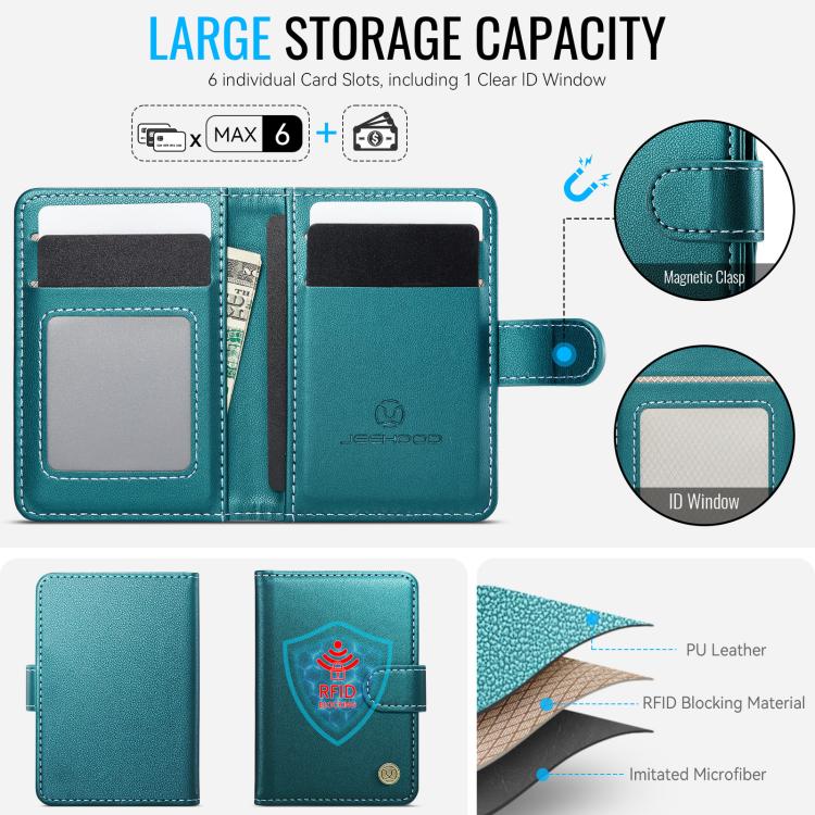 JEEHOOD J09 RFID Magnetic Buckle Card Bag