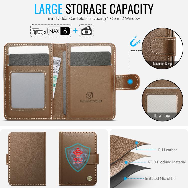 JEEHOOD J09 RFID Magnetic Buckle Card Bag