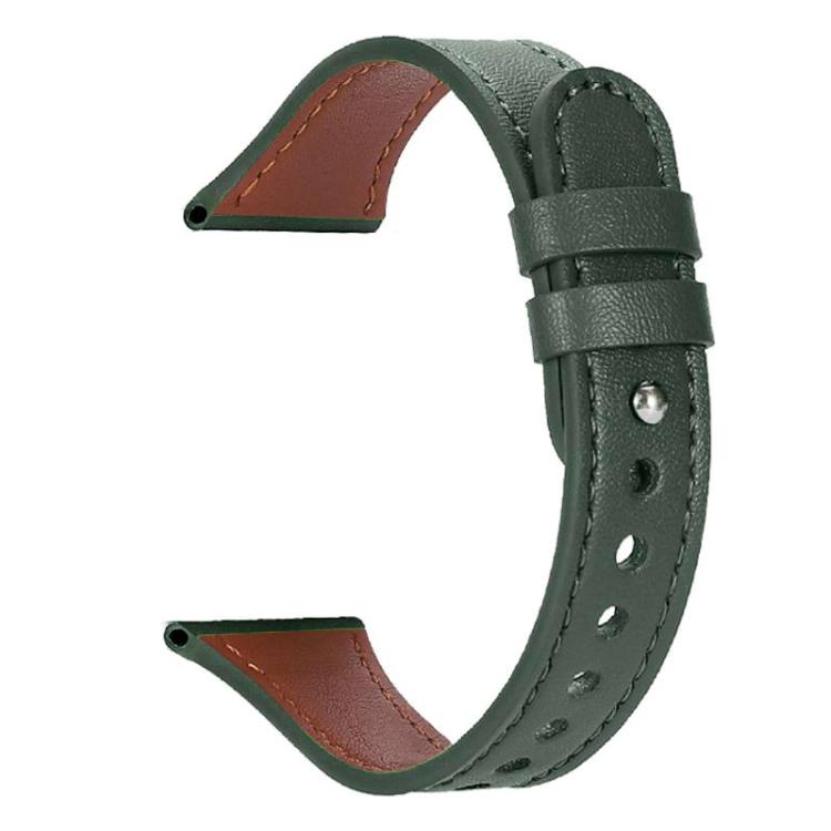 20mm xDfind Double Ring Single Rivet Genuine Leather Watch Band
