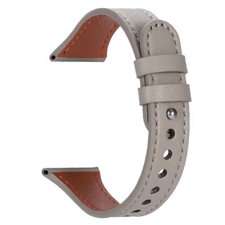 20mm xDfind Double Ring Single Rivet Genuine Leather Watch Band