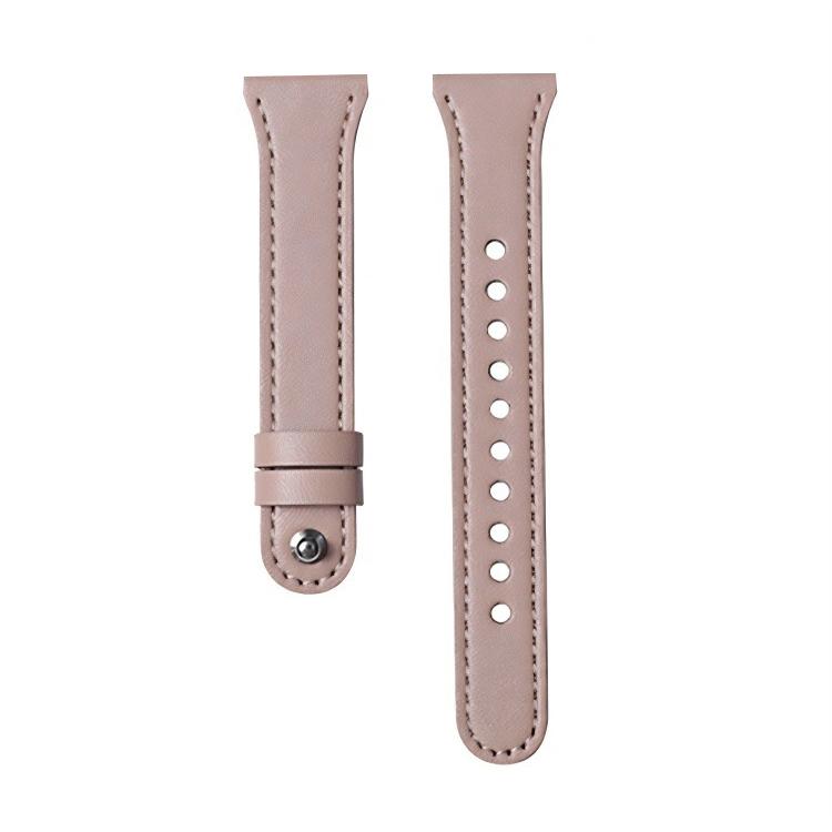 20mm xDfind Double Ring Single Rivet Genuine Leather Watch Band