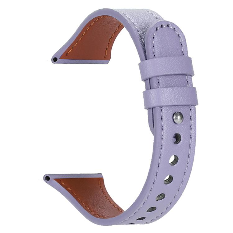 20mm xDfind Double Ring Single Rivet Genuine Leather Watch Band