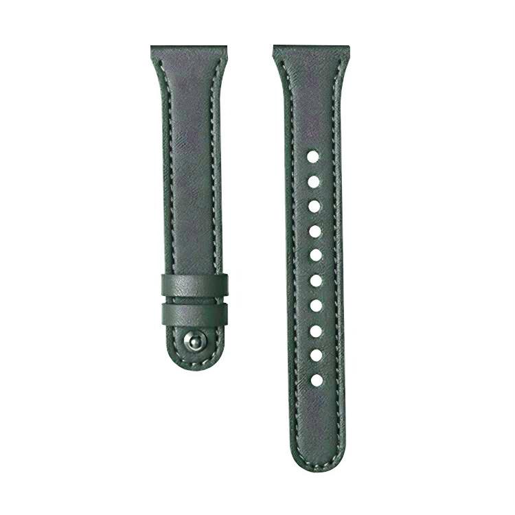 22mm xDfind Double Ring Single Rivet Genuine Leather Watch Band