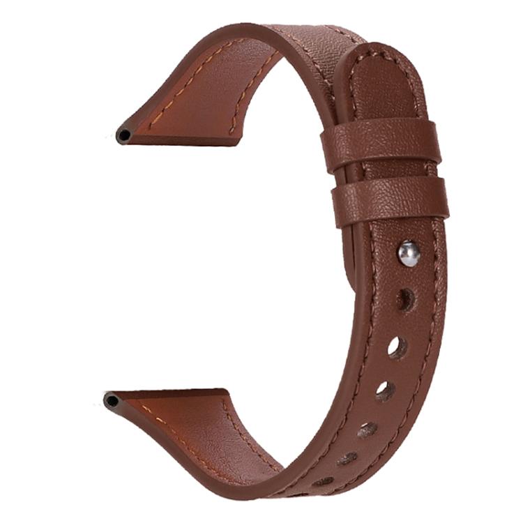 22mm xDfind Double Ring Single Rivet Genuine Leather Watch Band