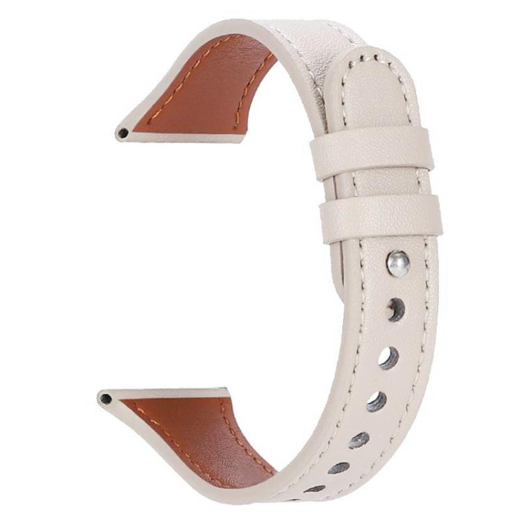 22mm xDfind Double Ring Single Rivet Genuine Leather Watch Band