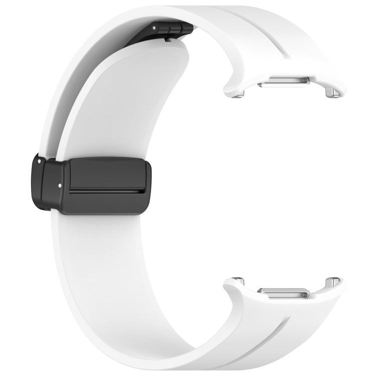 For Samsung Galaxy Watch Ultra / Ultra 2025 xDfind  Flat Head Groove Folding Black Buckle Silicone Watch Band