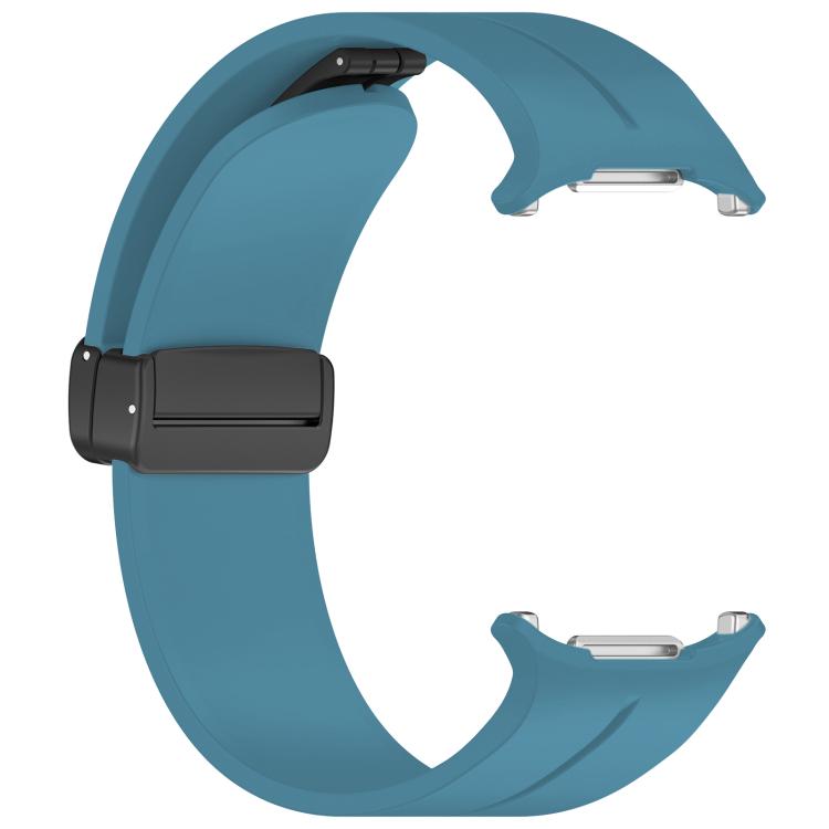 For Samsung Galaxy Watch Ultra / Ultra 2025 xDfind  Flat Head Groove Folding Black Buckle Silicone Watch Band