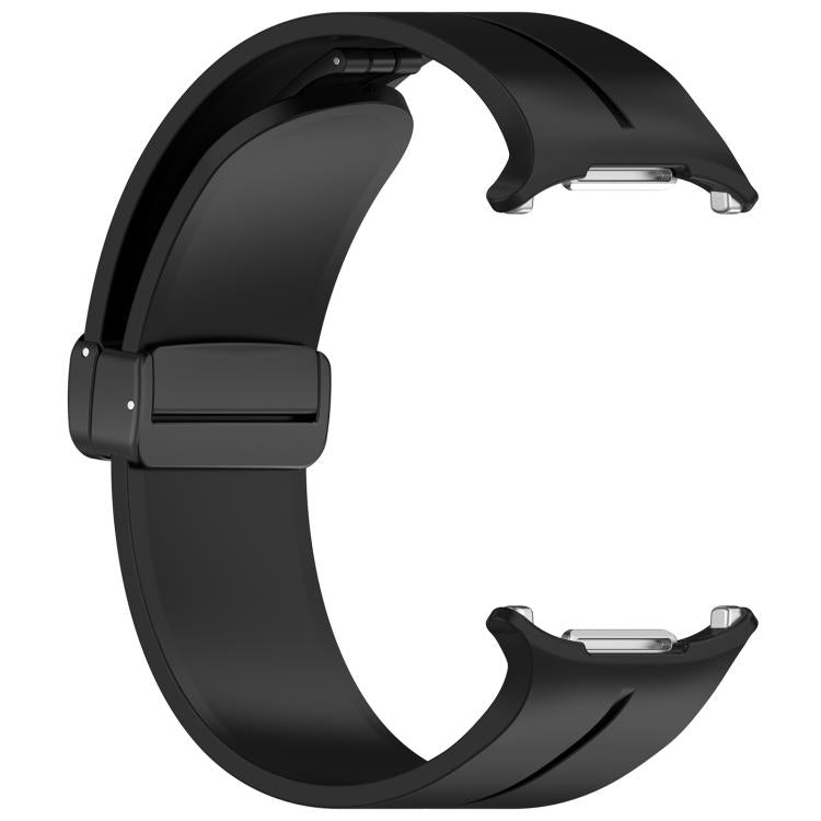 For Samsung Galaxy Watch Ultra / Ultra 2025 xDfind  Flat Head Groove Folding Black Buckle Silicone Watch Band