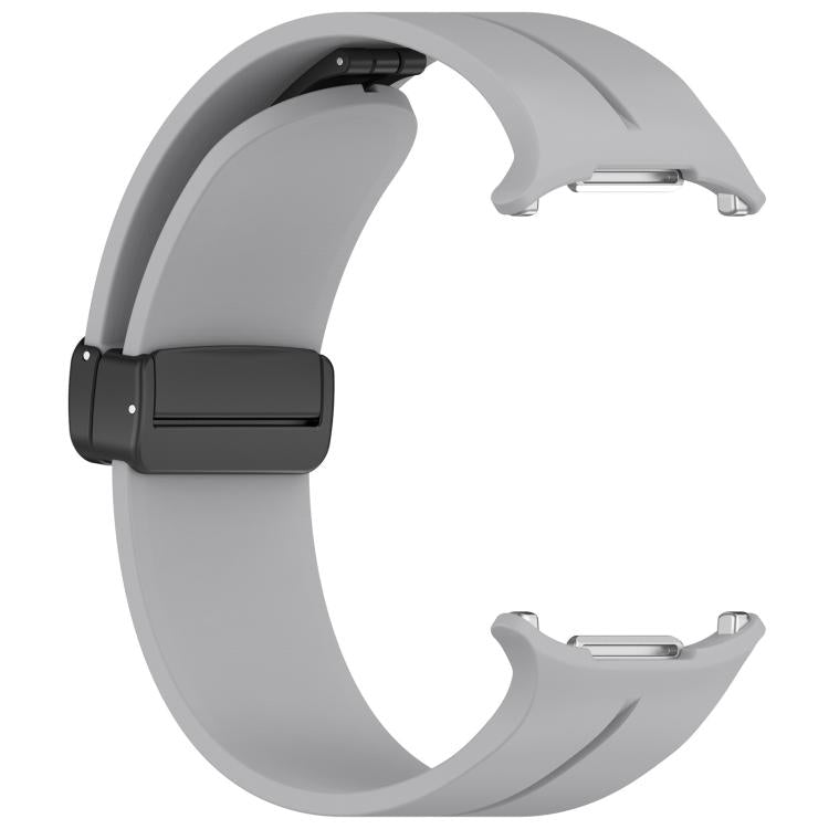 For Samsung Galaxy Watch Ultra / Ultra 2025 xDfind  Flat Head Groove Folding Black Buckle Silicone Watch Band