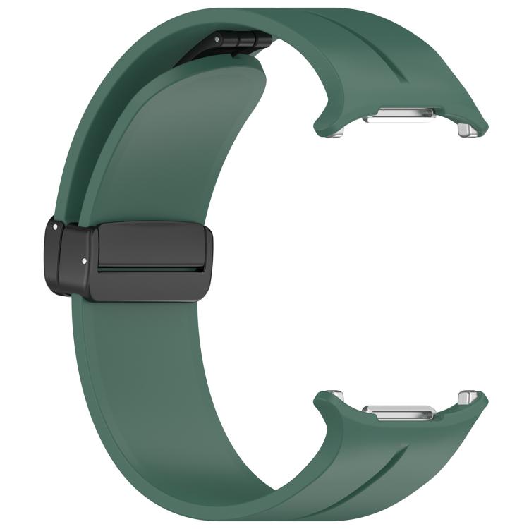 For Samsung Galaxy Watch Ultra / Ultra 2025 xDfind  Flat Head Groove Folding Black Buckle Silicone Watch Band