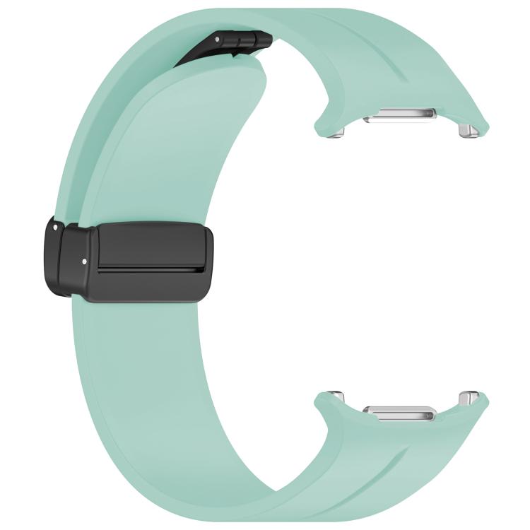 For Samsung Galaxy Watch Ultra / Ultra 2025 xDfind  Flat Head Groove Folding Black Buckle Silicone Watch Band