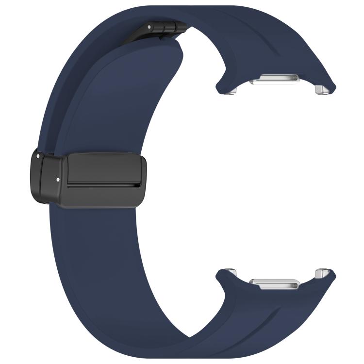 For Samsung Galaxy Watch Ultra / Ultra 2025 xDfind  Flat Head Groove Folding Black Buckle Silicone Watch Band