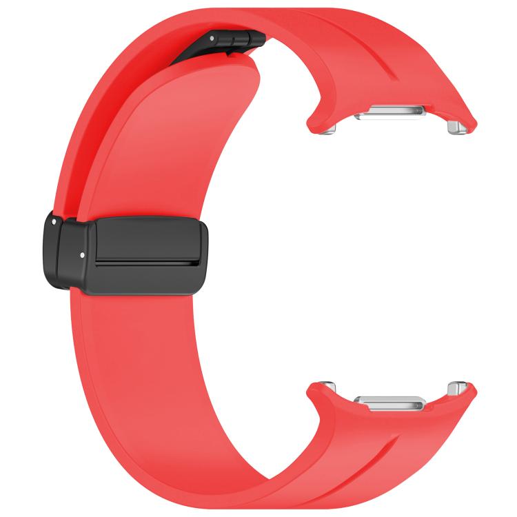 For Samsung Galaxy Watch Ultra / Ultra 2025 xDfind  Flat Head Groove Folding Black Buckle Silicone Watch Band