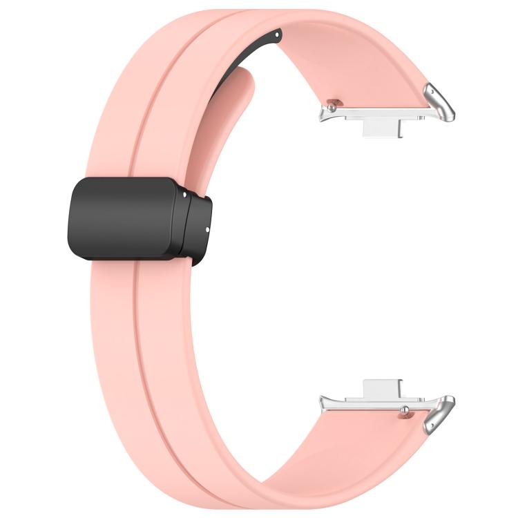 For Xiaomi Band 10 Pro / 9 Pro / Redmi Watch 6 xDfind  Flat Head Groove Folding Black Buckle Silicone Watch Band