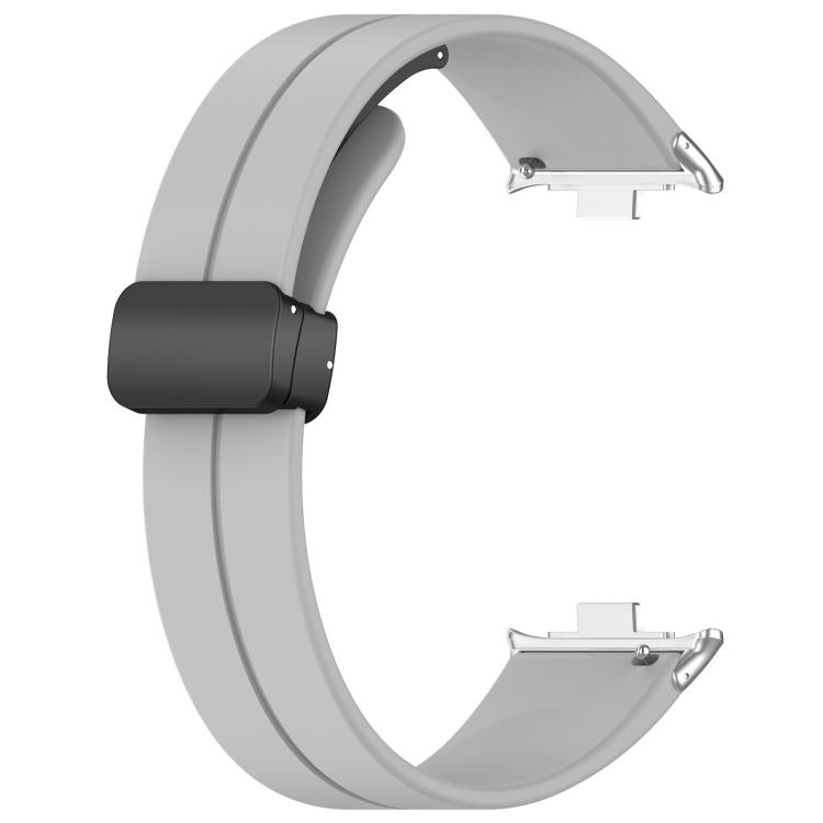 For Xiaomi Band 10 Pro / 9 Pro / Redmi Watch 6 xDfind  Flat Head Groove Folding Black Buckle Silicone Watch Band