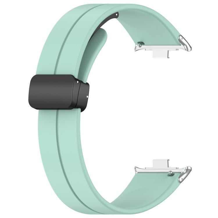For Xiaomi Band 10 Pro / 9 Pro / Redmi Watch 6 xDfind  Flat Head Groove Folding Black Buckle Silicone Watch Band