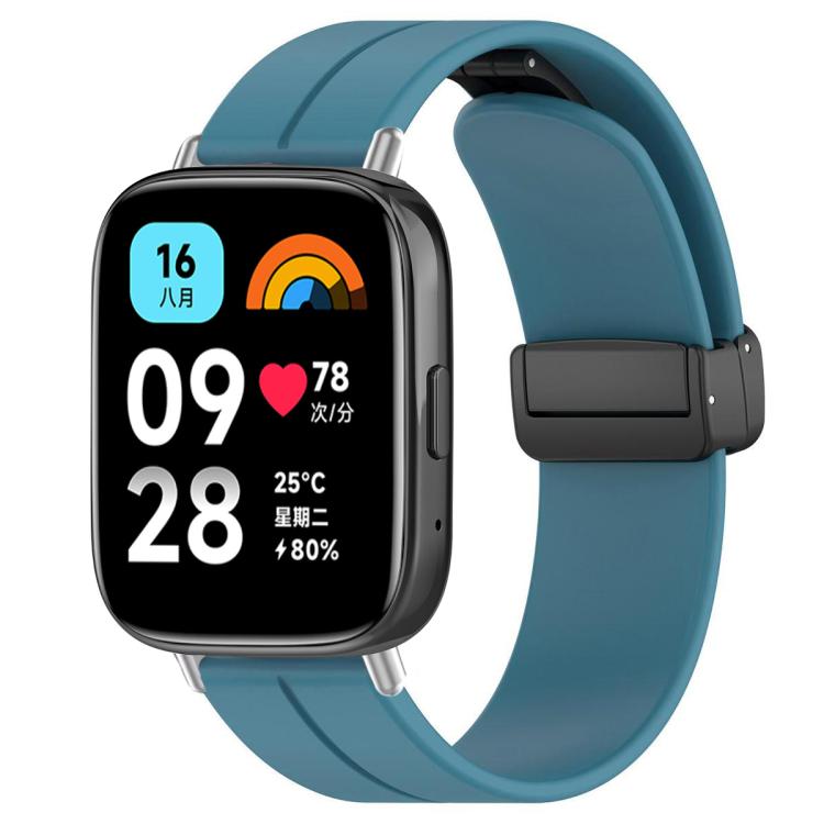 For Redmi Watch 3 Active / Watch 3 Lite xDfind  Flat Head Groove Folding Black Buckle Silicone Watch Band