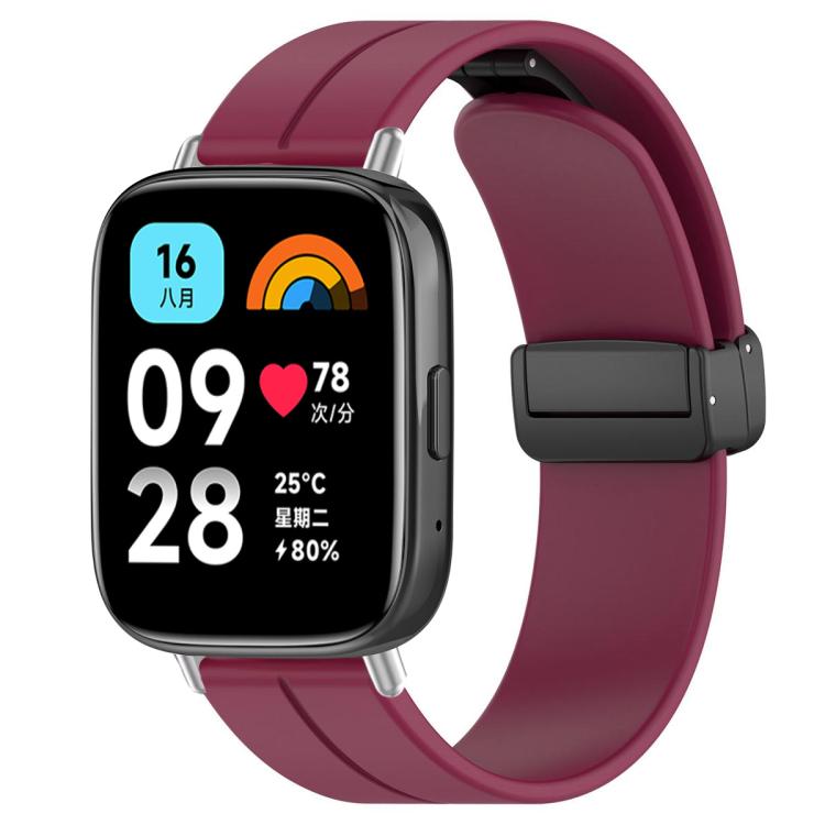 For Redmi Watch 3 Active / Watch 3 Lite xDfind  Flat Head Groove Folding Black Buckle Silicone Watch Band