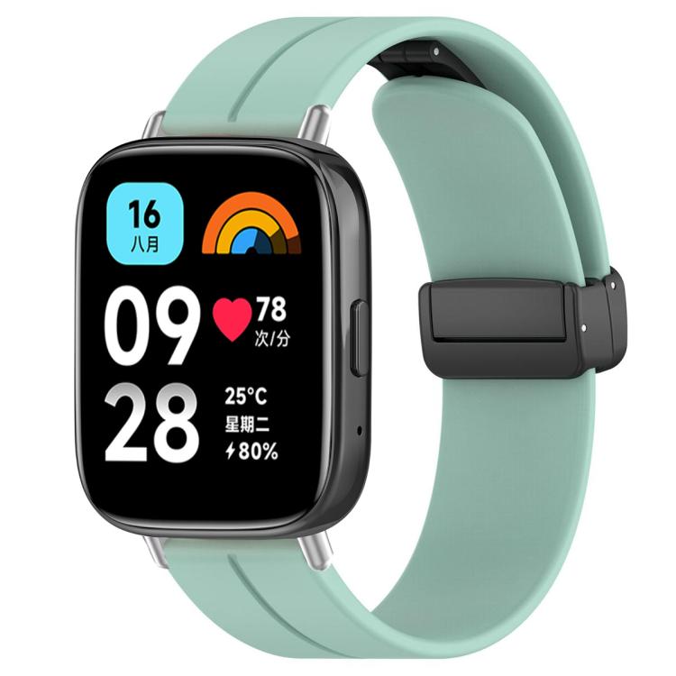 For Redmi Watch 3 Active / Watch 3 Lite xDfind  Flat Head Groove Folding Black Buckle Silicone Watch Band