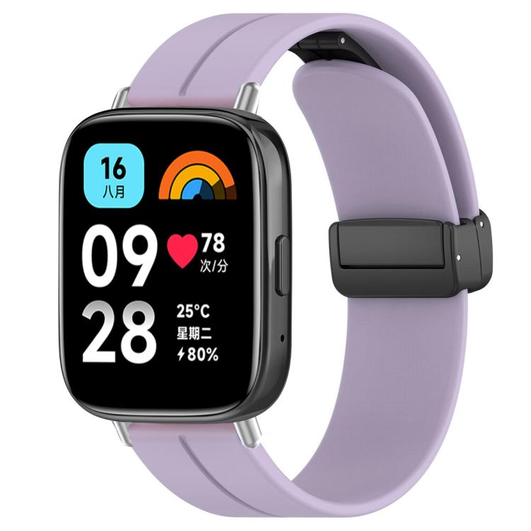 For Redmi Watch 3 Active / Watch 3 Lite xDfind  Flat Head Groove Folding Black Buckle Silicone Watch Band