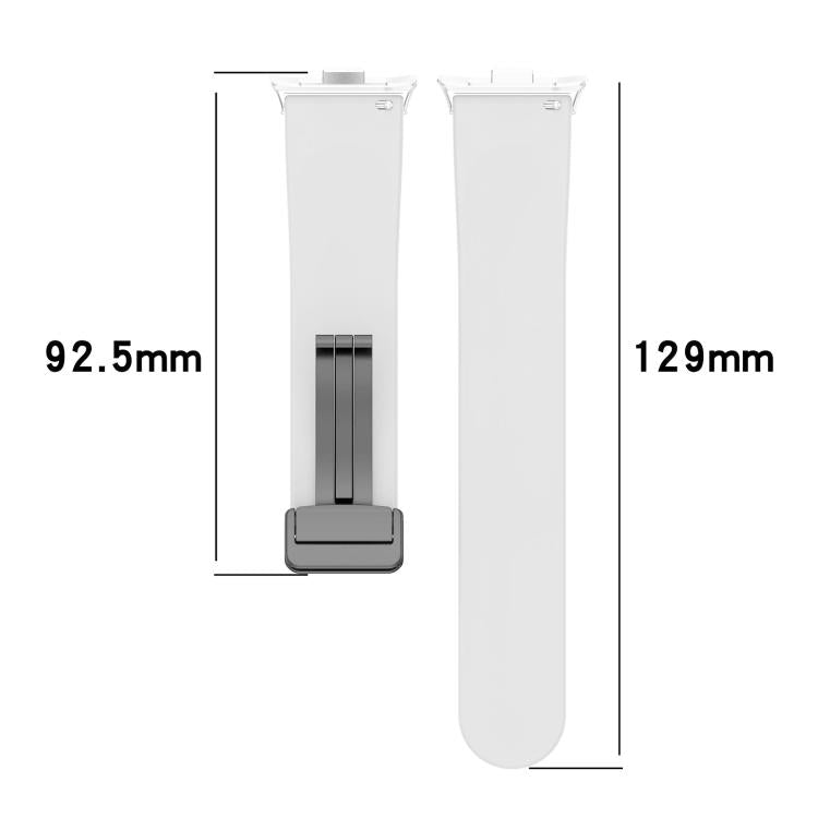 For Redmi Watch 3 xDfind  Flat Head Groove Folding Black Buckle Silicone Watch Band