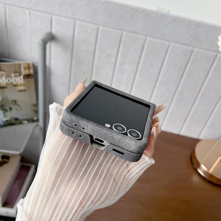 For Samsung Galaxy Z Flip7 5G Denim MagSafe Magnetic PC + PU Phone Case