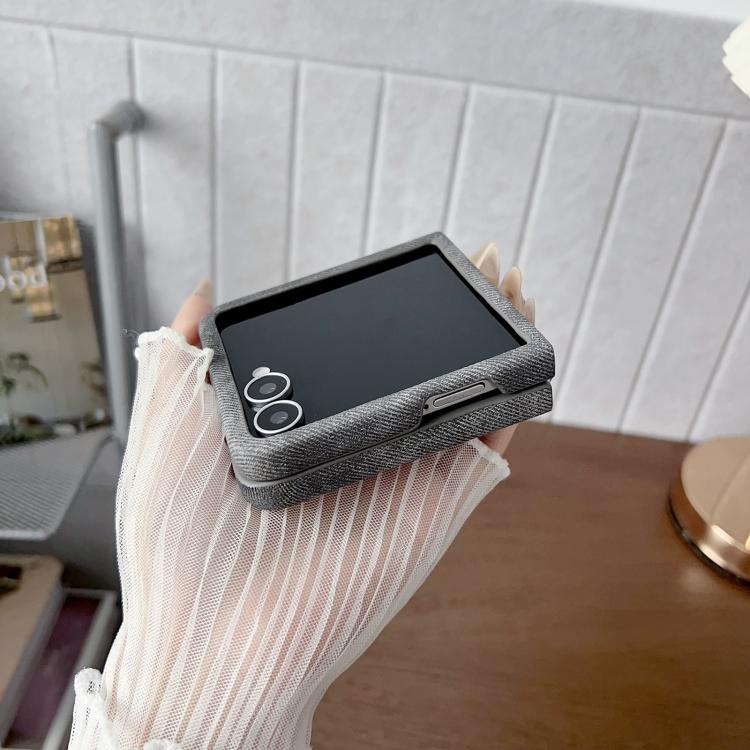 For Samsung Galaxy Z Flip7 5G Denim MagSafe Magnetic PC + PU Phone Case