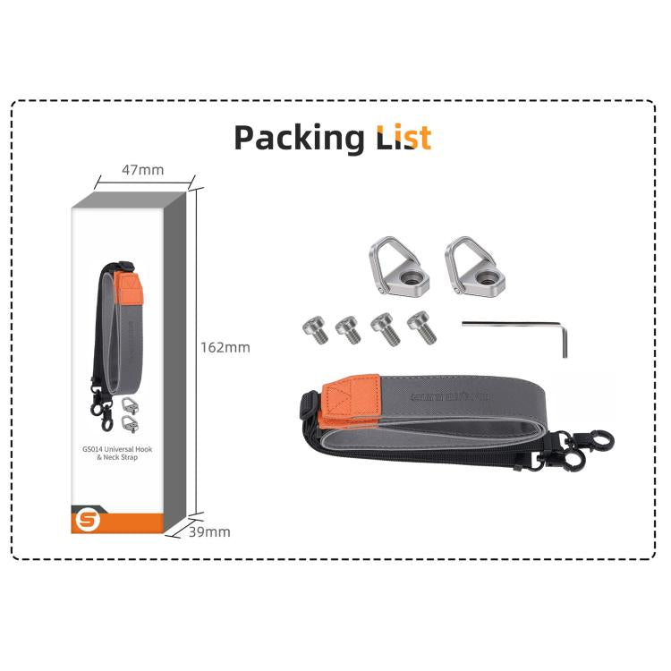 For DJI RC 2 / 1 / Pro 2 / 1 Sunnylife GS014 Multi-Purpose Lanyard with CNC Aluminum Buckle - Grey