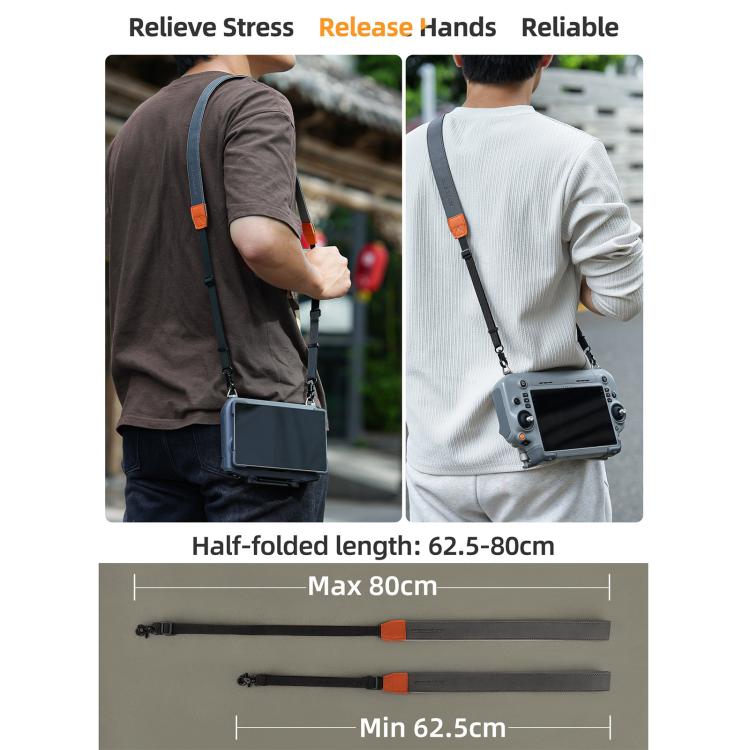 For DJI RC 2 / 1 / Pro 2 / 1 Sunnylife GS014 Multi-Purpose Lanyard with CNC Aluminum Buckle - Grey