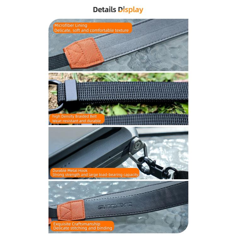 For DJI RC 2 / 1 / Pro 2 / 1 Sunnylife GS014 Multi-Purpose Lanyard with CNC Aluminum Buckle - Grey