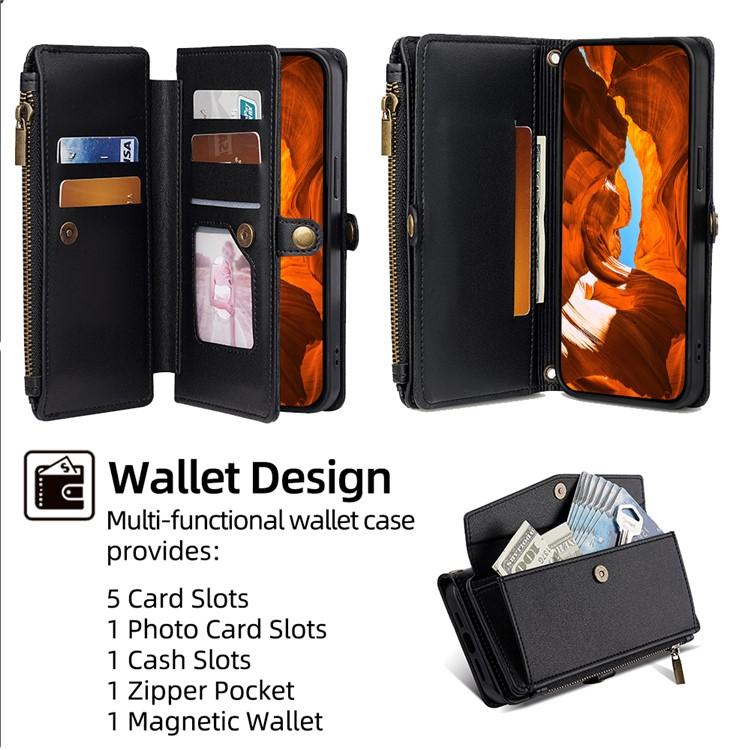 For Infinix Note 50 Pro+ 5G Zipper Wallet Side Buckle Crossbody Lanyard Leather Phone Case