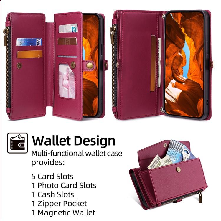 For OnePlus Ace 6 Zipper Wallet Side Buckle Crossbody Lanyard Leather Phone Case