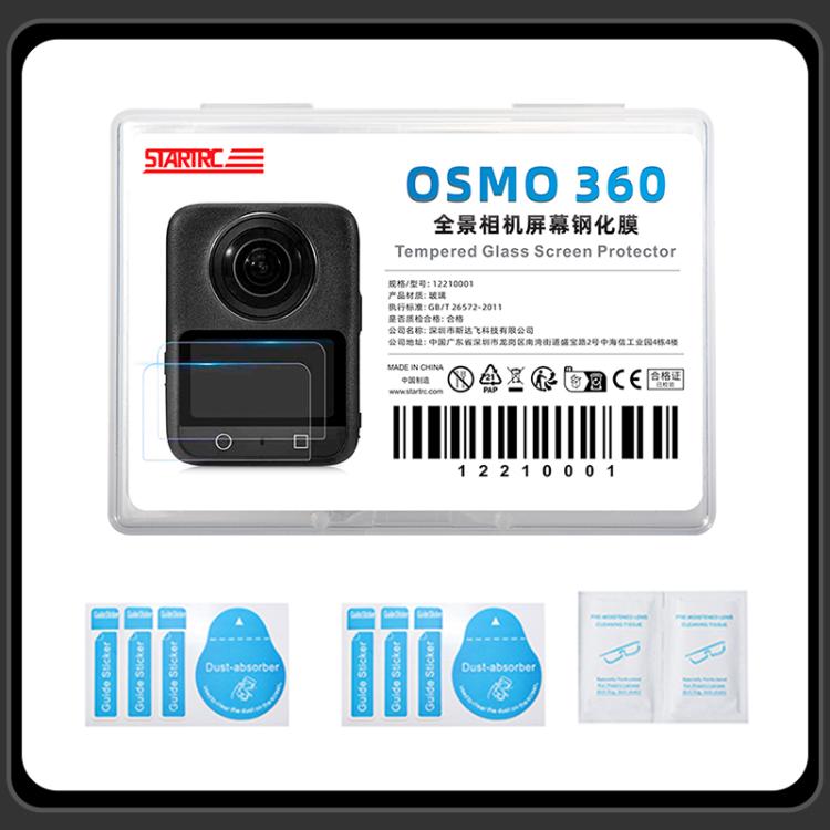 For DJI Osmo 360 STARTRC 2pcs HD Screen Tempered Glass Films - Transparent