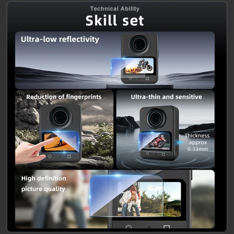 For DJI Osmo 360 STARTRC 2pcs HD Screen Tempered Glass Films - Transparent