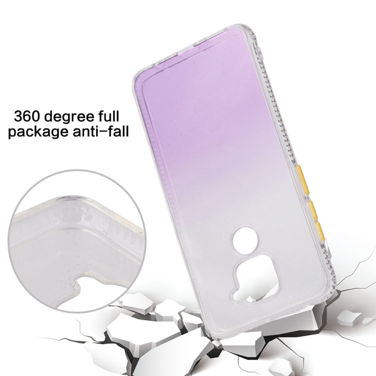 For Xiaomi Redmi Note 9 Gradient Shockproof TPU + Acrylic Protective Case with Detachable Buttons