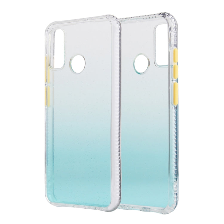 For Huawei P Smart 2020 Gradient Shockproof TPU + Acrylic Protective Case with Detachable Buttons