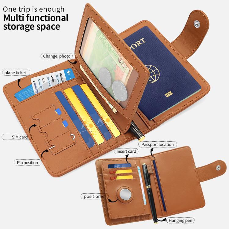 VIETAO VT-ZP-240 Multifunctional Leather Passport Card Holder