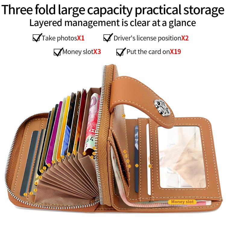 VIETAO VT-ZP-241 Multifunctional Leather Card Holder Wallet