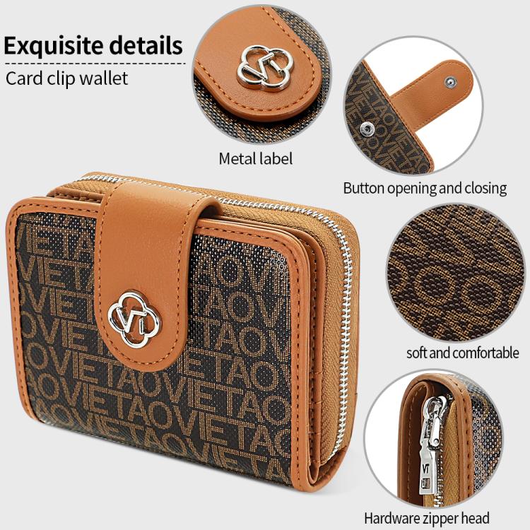 VIETAO VT-ZP-241 Multifunctional Leather Card Holder Wallet