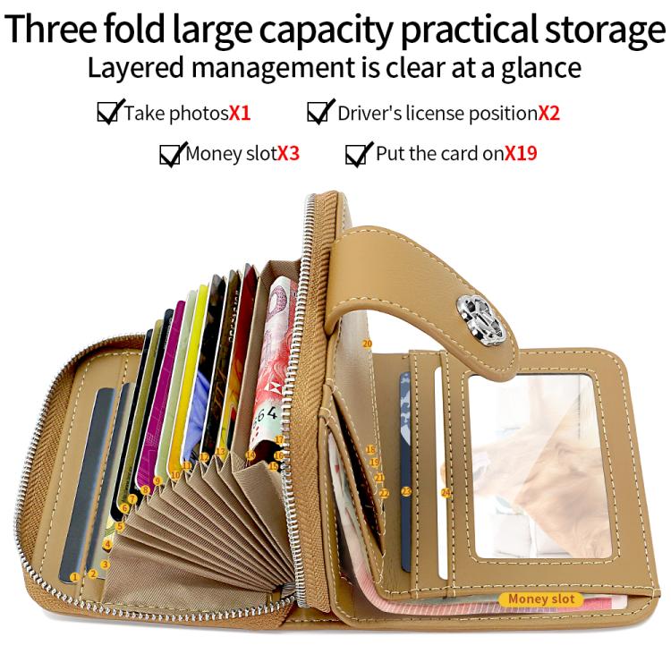 VIETAO VT-ZP-241 Multifunctional Leather Card Holder Wallet